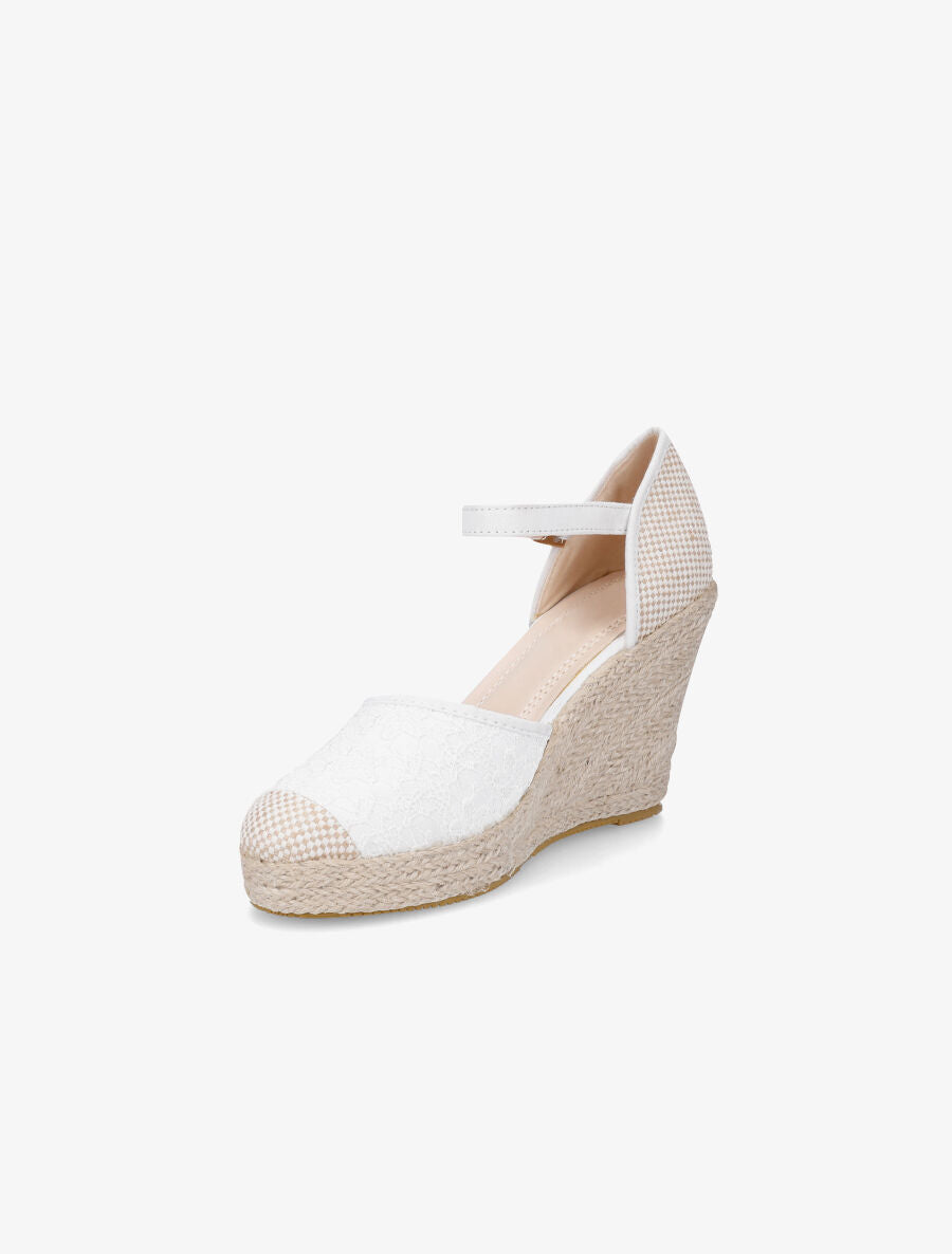 Sandales en dentelle - Blanc - 3