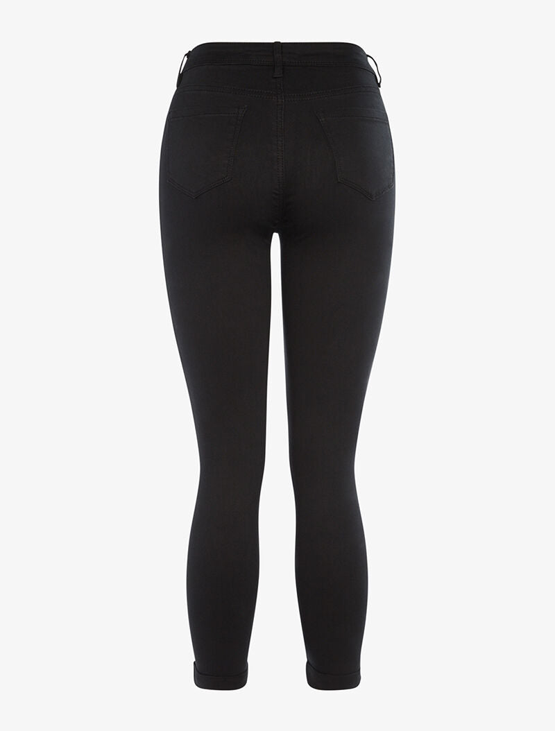 Jean 7/8 uni basique - noir