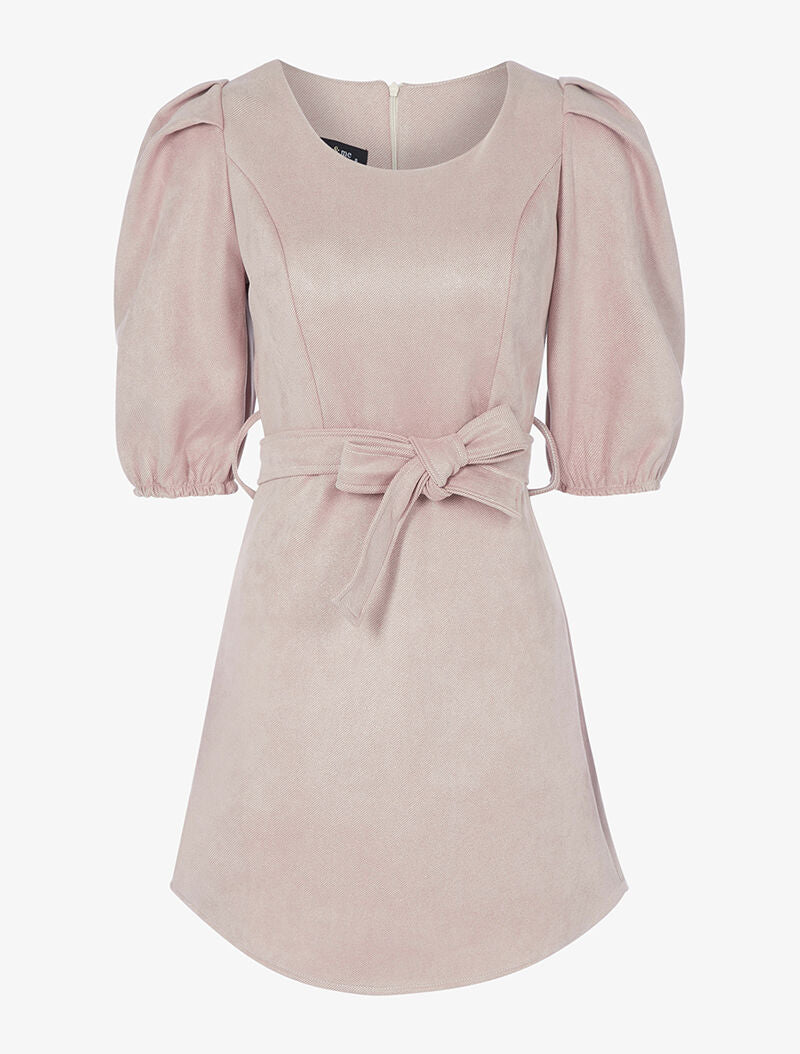 Robe à manches gigot - beige rosé - 1