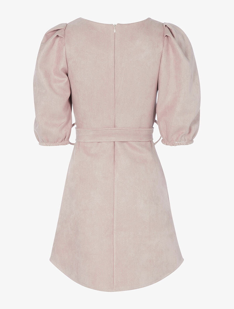 Robe à manches gigot - beige rosé - 2