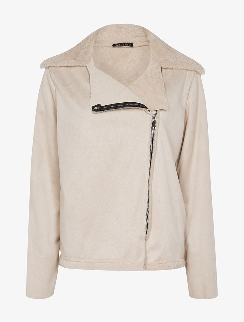 Blouson intérieur fourré - beige - 3