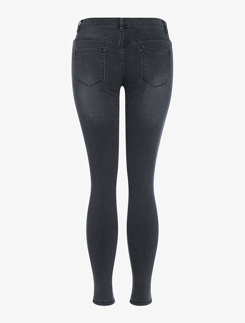 Jean skinny à empiècement - noir - 2