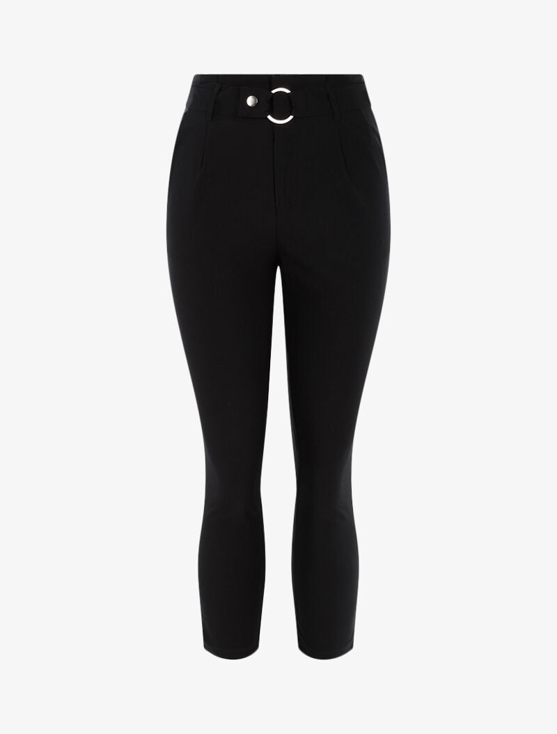 Effen 7/8 broek - zwart