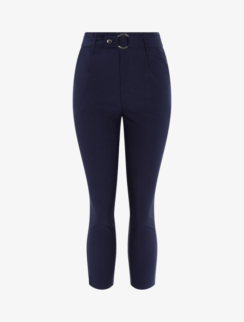 Effen 7/8 broek - marineblauw