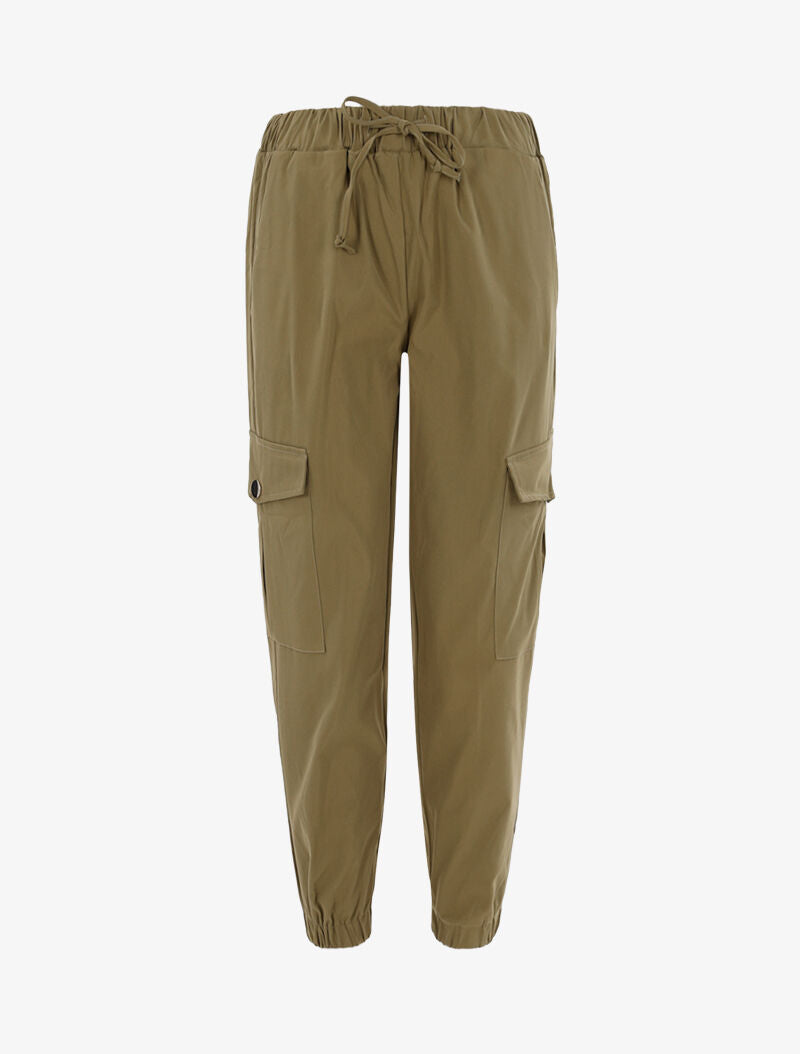 Pantalon cargo 7/8 - kaki