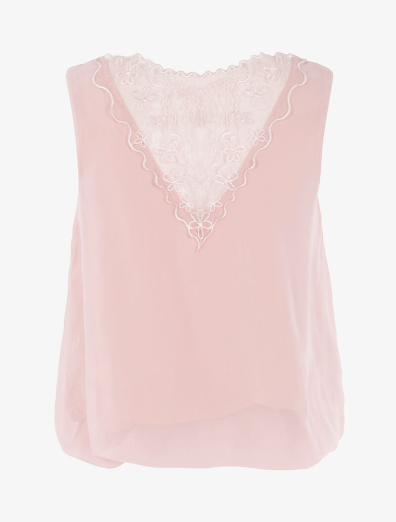 Top boule à dos en tulle - rose - 5
