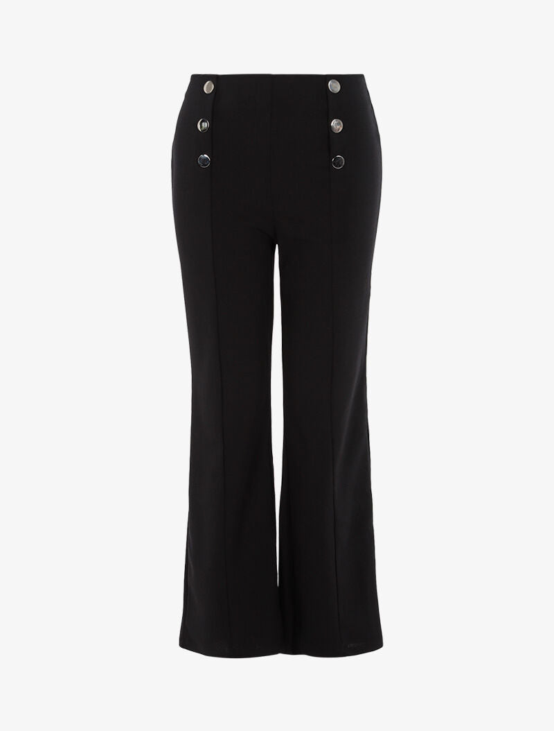 Pantalon fluide à boutons décoratifs - noir - 1