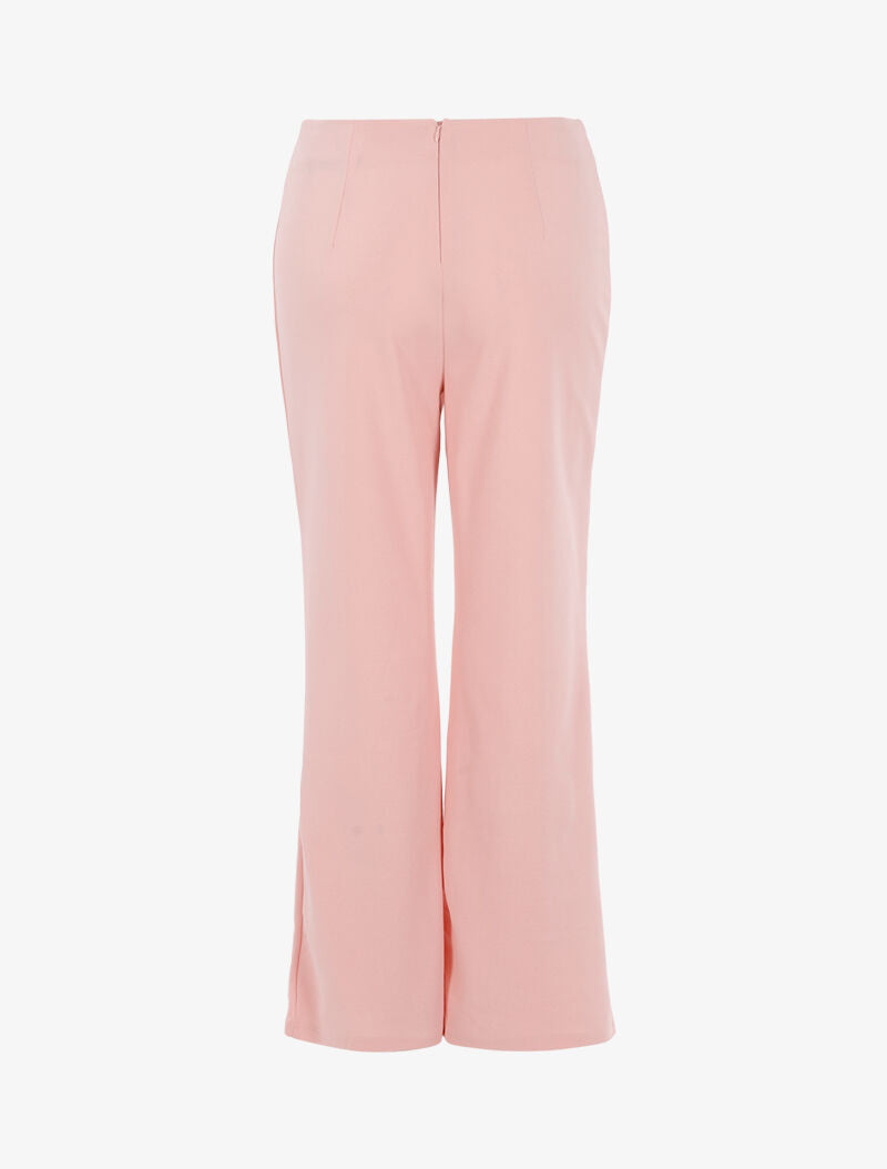 Pantalon fluide à boutons décoratifs - rose - 2