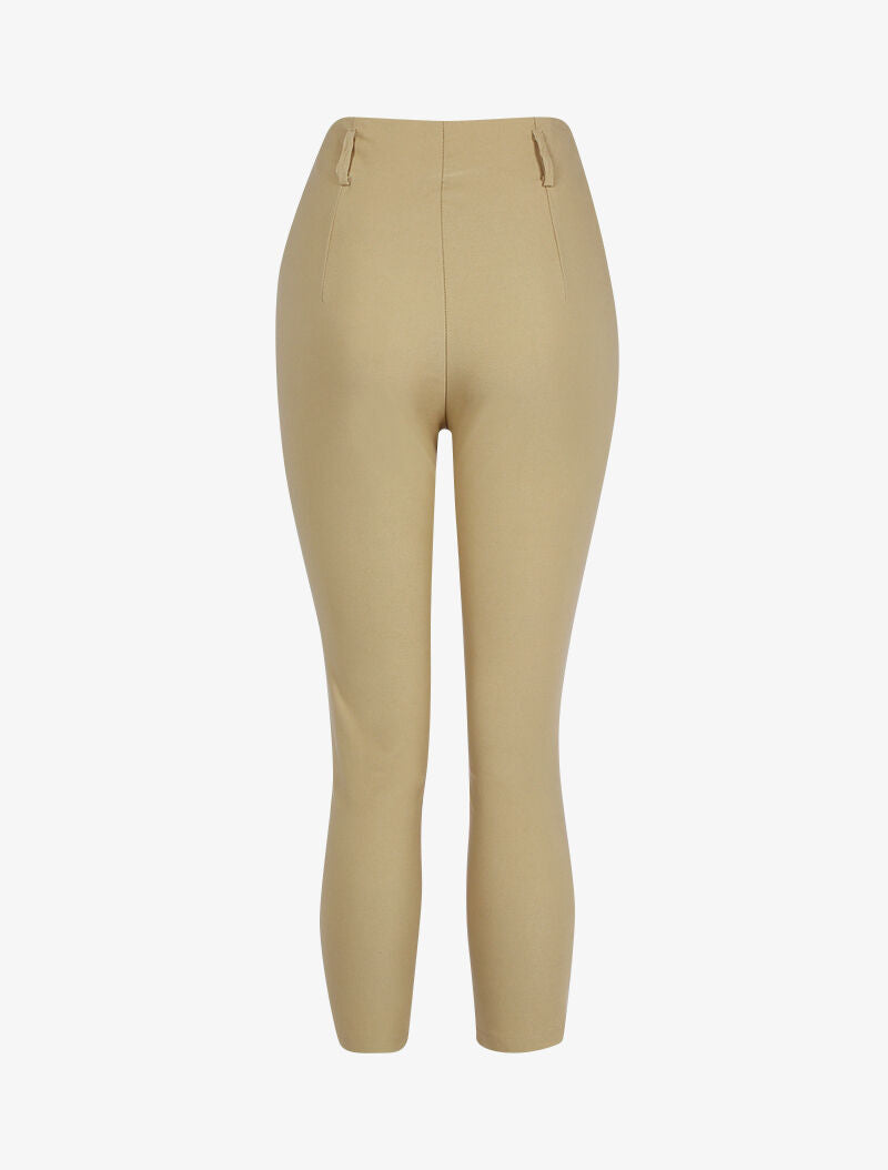 Effen 7/8 broek - beige