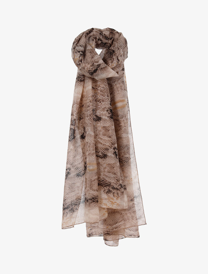 Foulard à imprimé python - taupe - 3