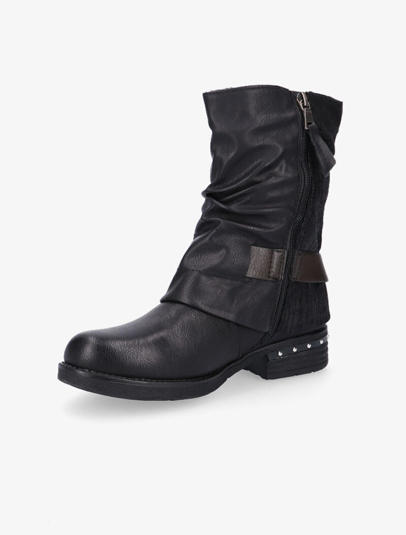 Boots hautes sanglées - noir - 3