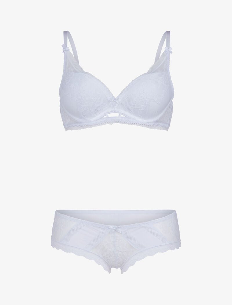 Ensemble à broderie fine - blanc - 3