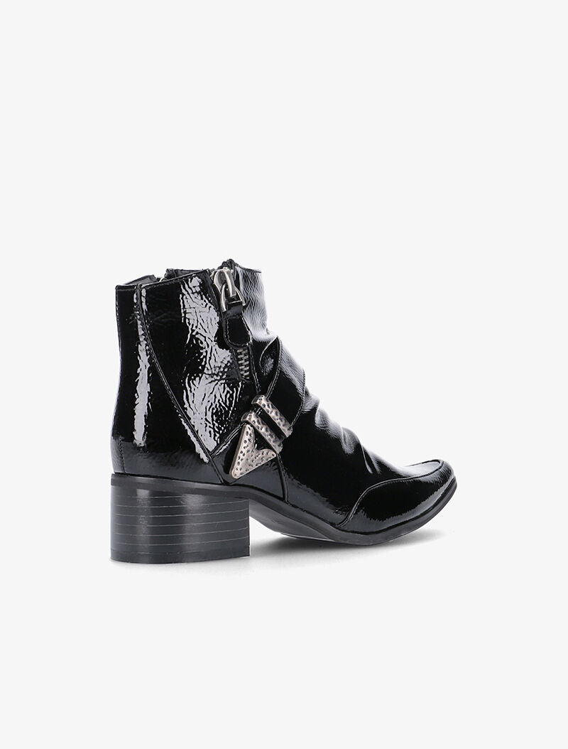 Bottines pointues plissées - noir - 5