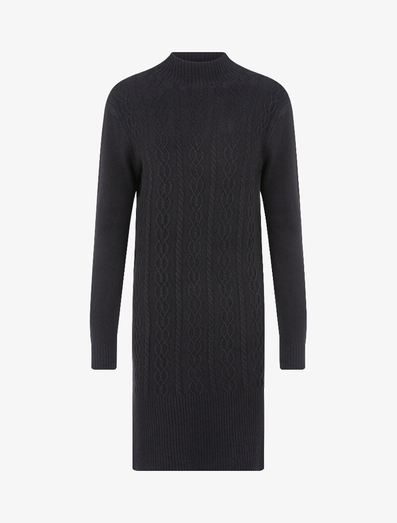 Robe pull à bandes entrelacées - noir - 3