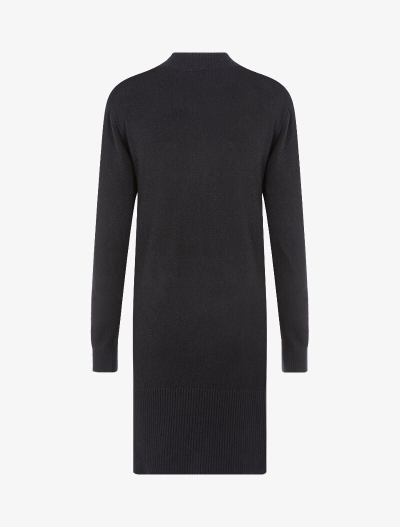 Robe pull à bandes entrelacées - noir - 2