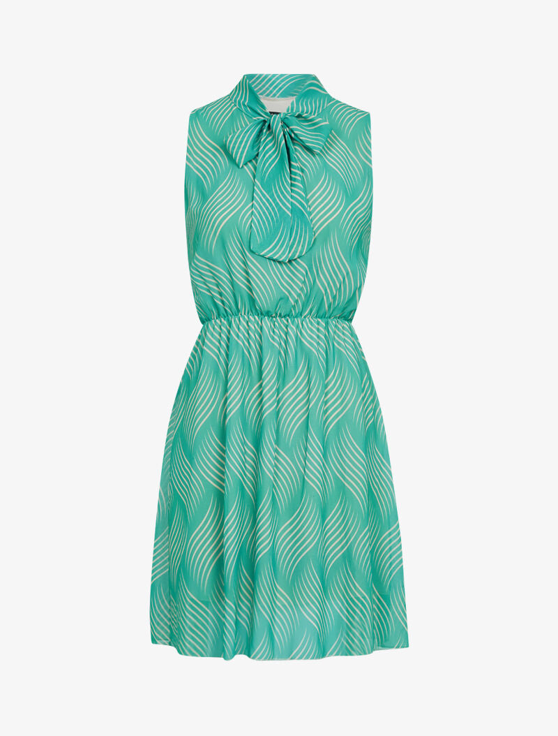 Robe à imprimé stylisé - turquoise - 3