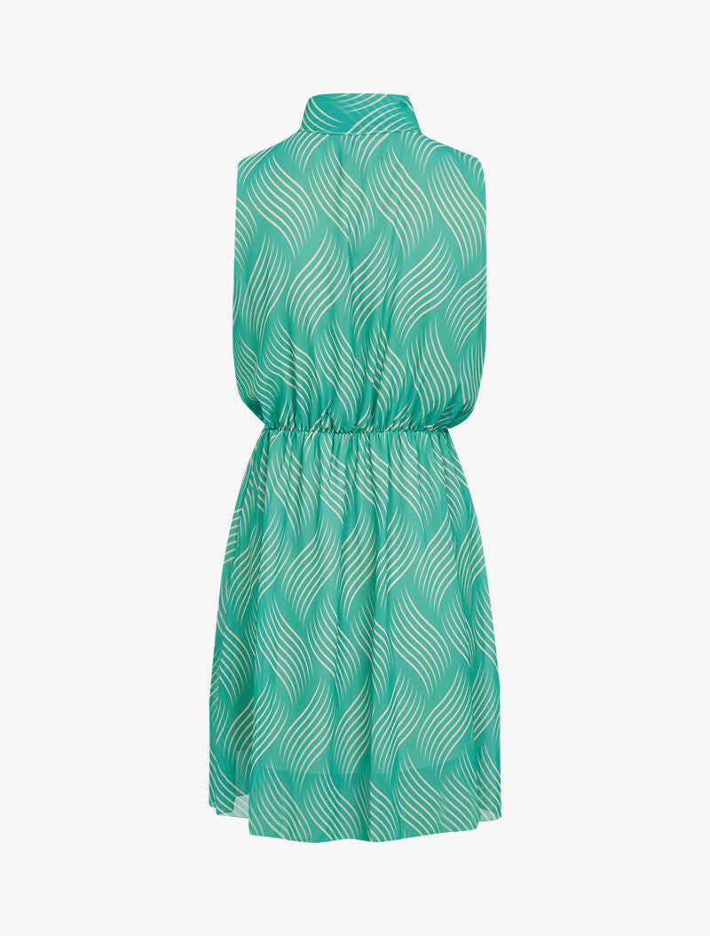 Robe à imprimé stylisé - turquoise - 2