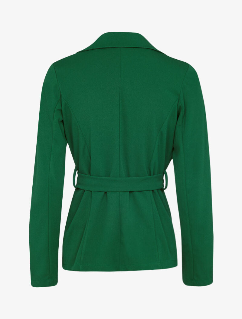 Veste fluide ceinturée - vert foncé - 2