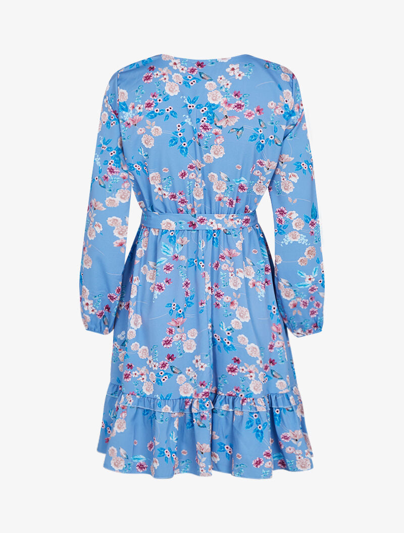 Robe patineuse à imprimés - bleu ciel - 2
