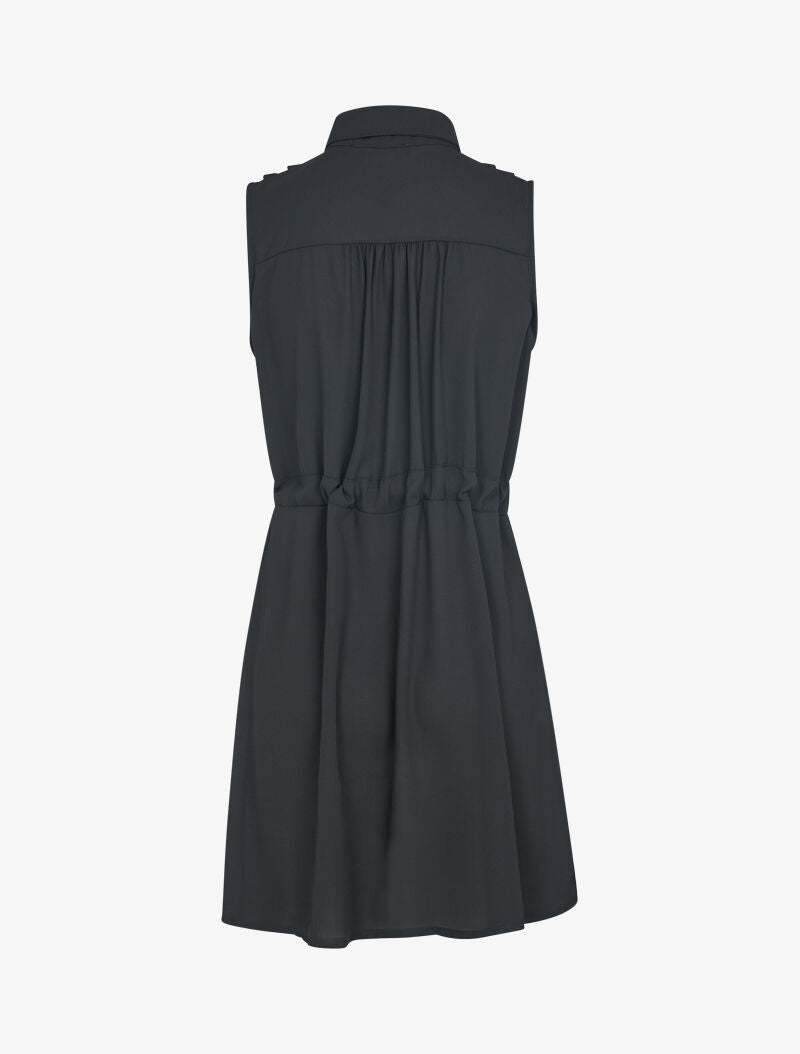 Robe sans manches en voile transparent - noir - 2