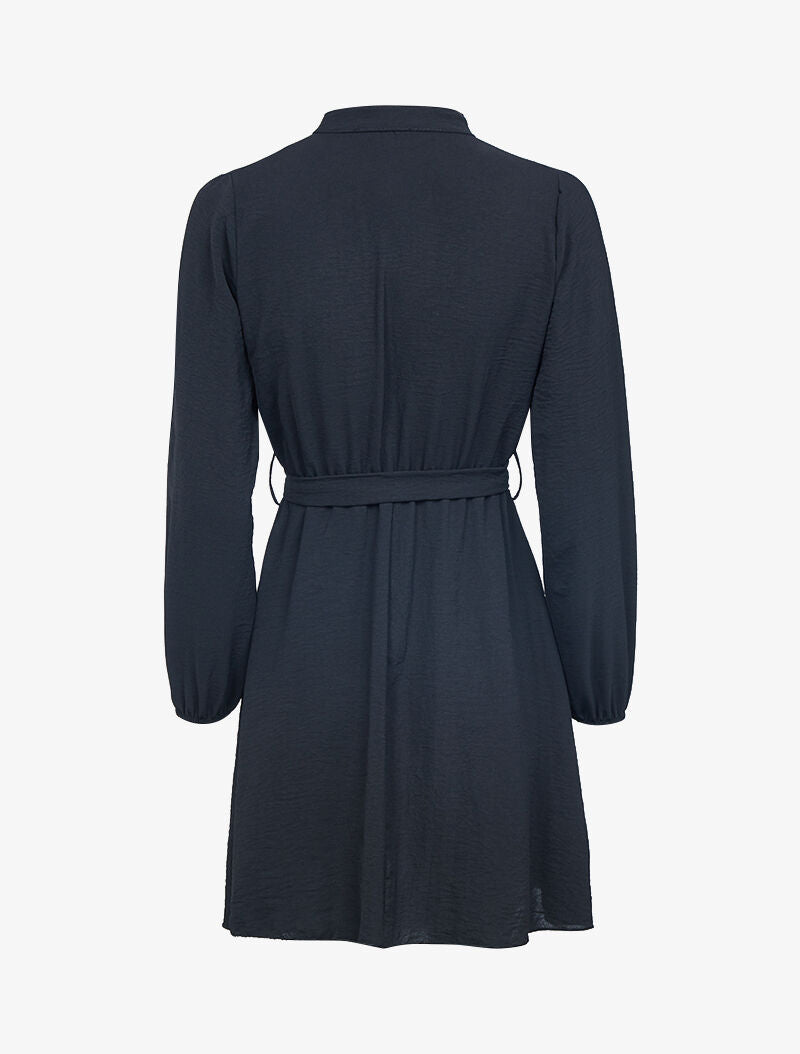 Robe patineuse à col mao - noir - 2