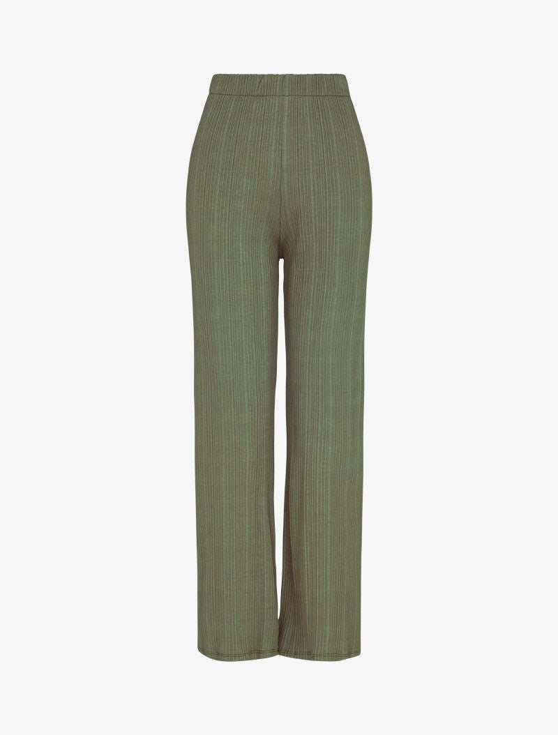 Pantalon fluide côtelé - kaki - 3
