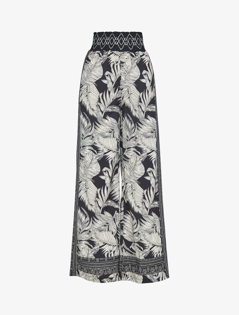 Pantalon flare à imprimés - noir - 3