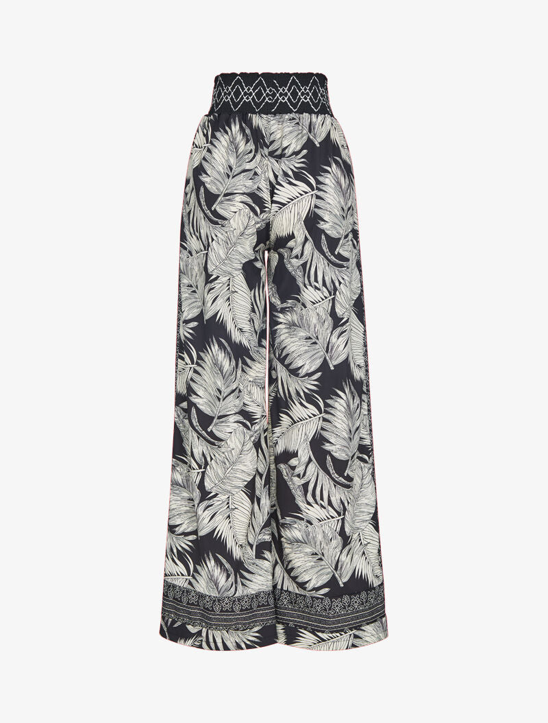Pantalon flare à imprimés - noir - 4