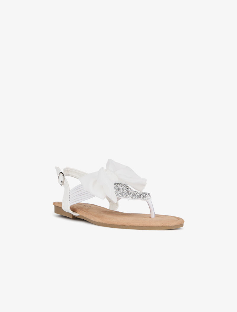 Nu-pieds strassées et à flot - blanc - 3