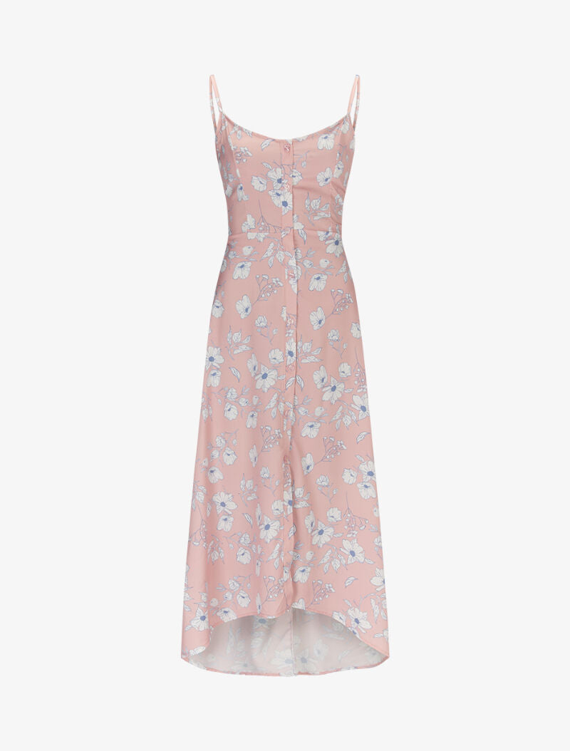 Robe chasuble asymétrique - rose - 3