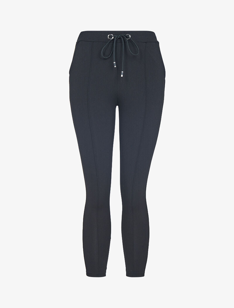 Pantalon 7/8 à bandes irisées - noir/or