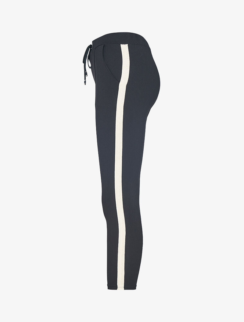 Pantalon 7/8 à bandes irisées - noir/or