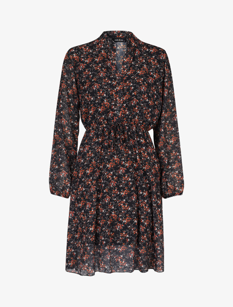 Robe à imprimé floral - noir - 3