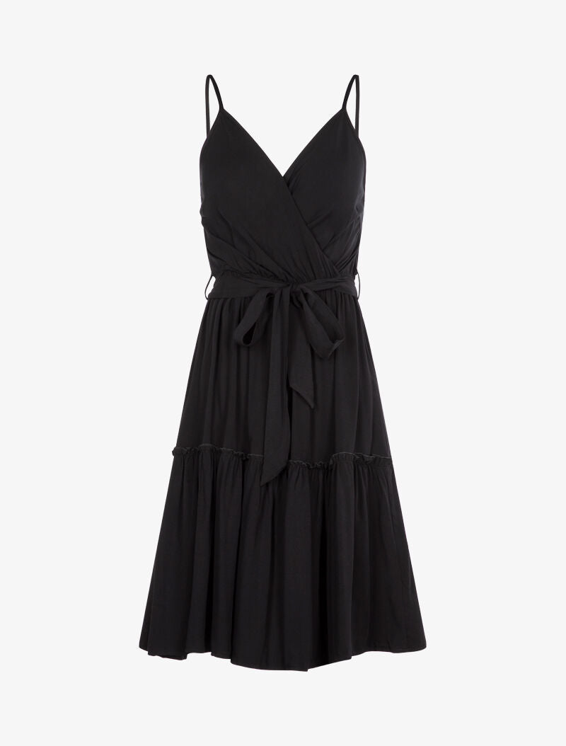 Robe patineuse à fines bretelles - noir - 1