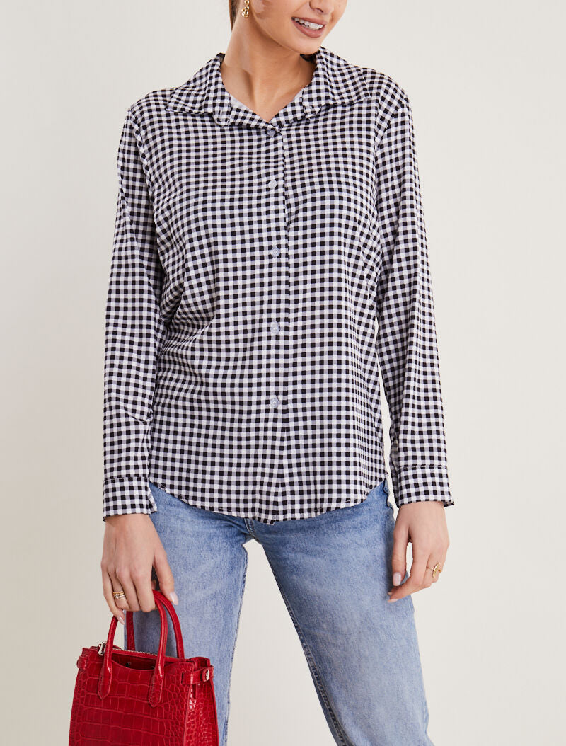 Chemise fluide à imprimés - noir - 1