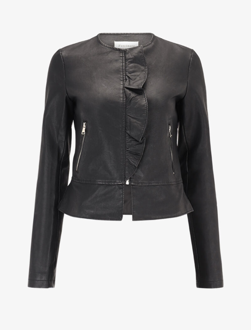 Veste à bande volantée - noir - 2