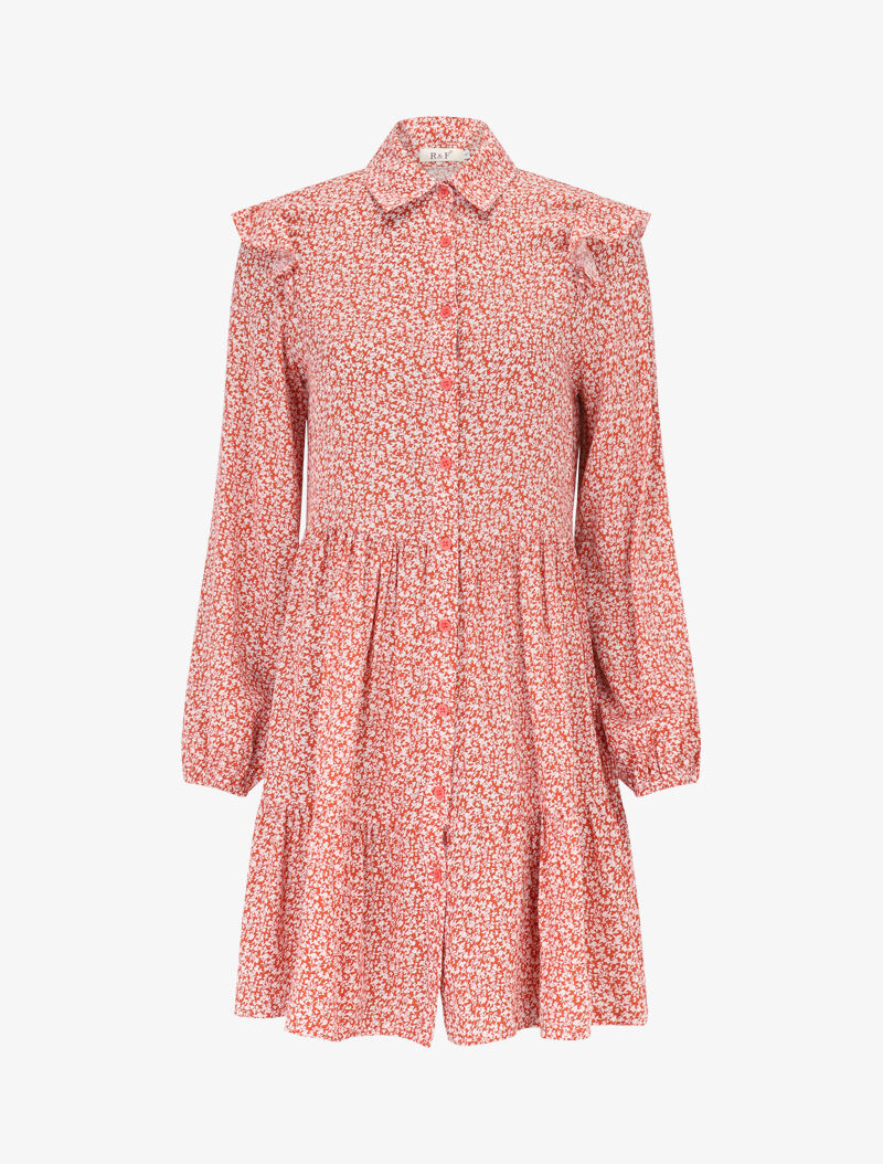 Tunique style chemise à imprimé baroque - orange - 3