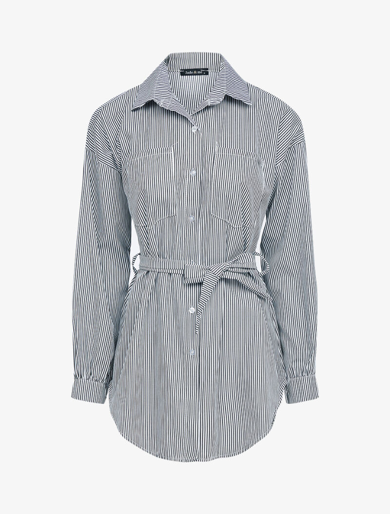 Chemise longue à épaules dénudées - noir - 3