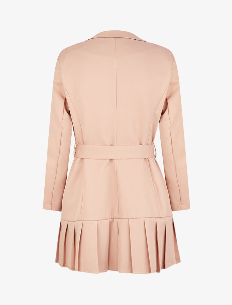Blazer à bord gaufré - rose - 2