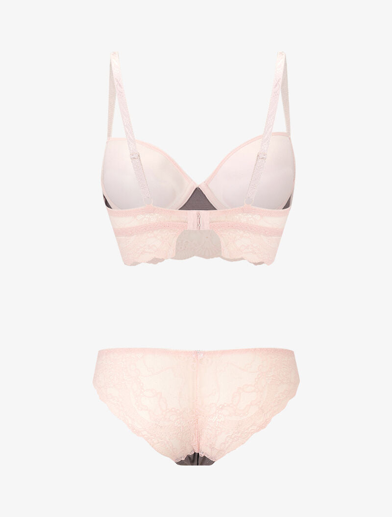 Ensemble à dentelle superposée - gris - 2