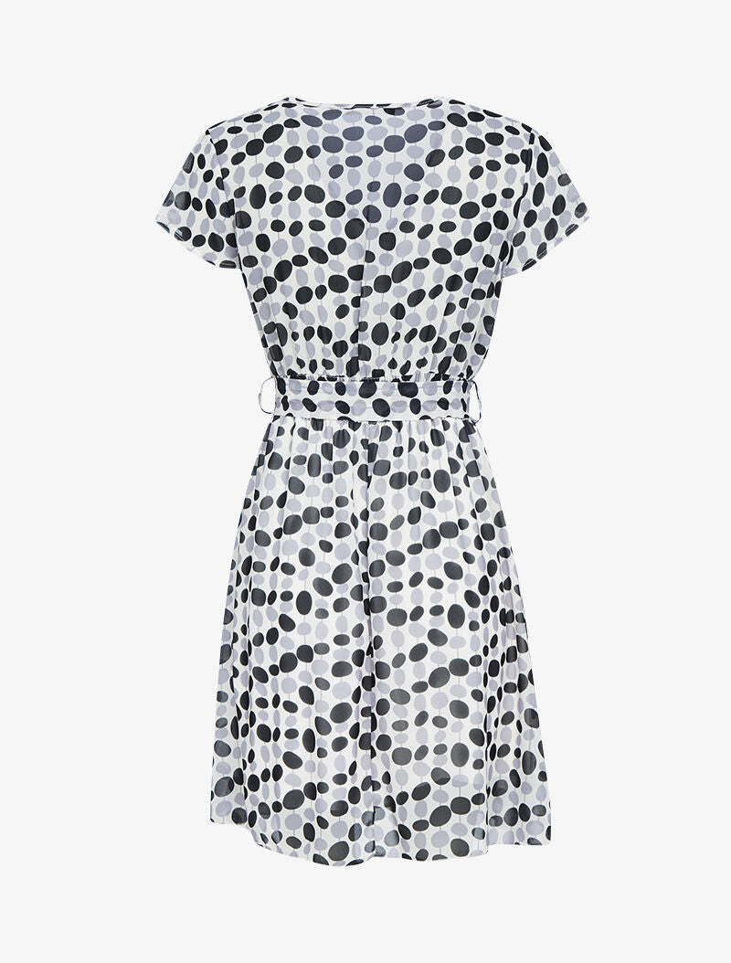 Robe imprimée en voile - noir - 2