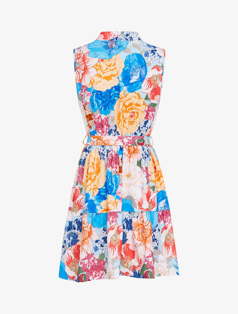 Robe patineuse à imprimé floral - bleu - 2