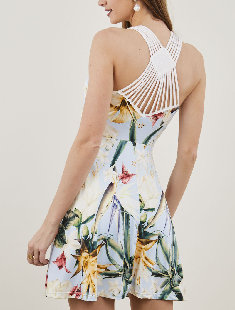 Robe extra stretch à imprimés - bleu ciel - 2