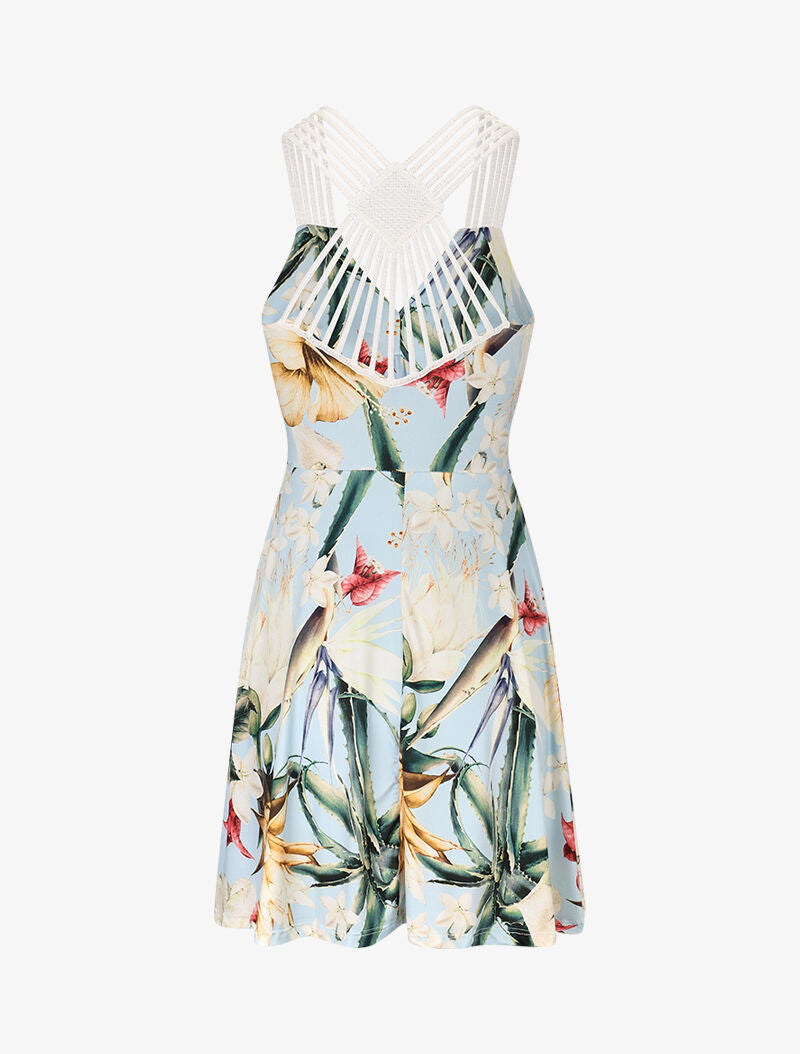 Robe extra stretch à imprimés - bleu ciel - 4