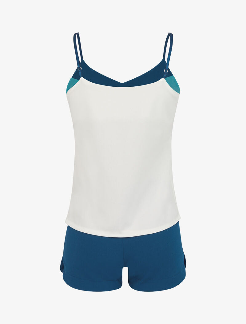 Ensemble débardeur et short strassé - vert - 4