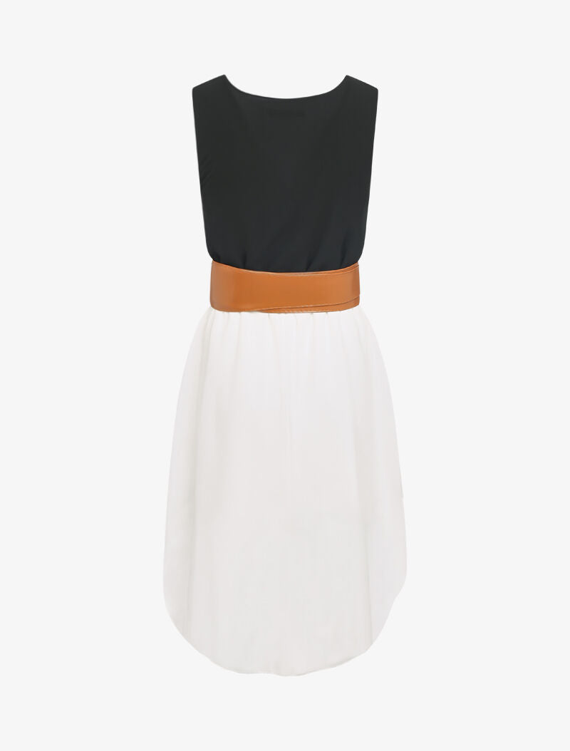 Tunique color block asymétrique - noir - 2