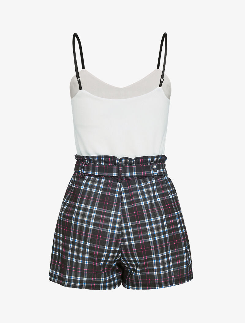 Ensemble à imprimé tartan - noir - 4