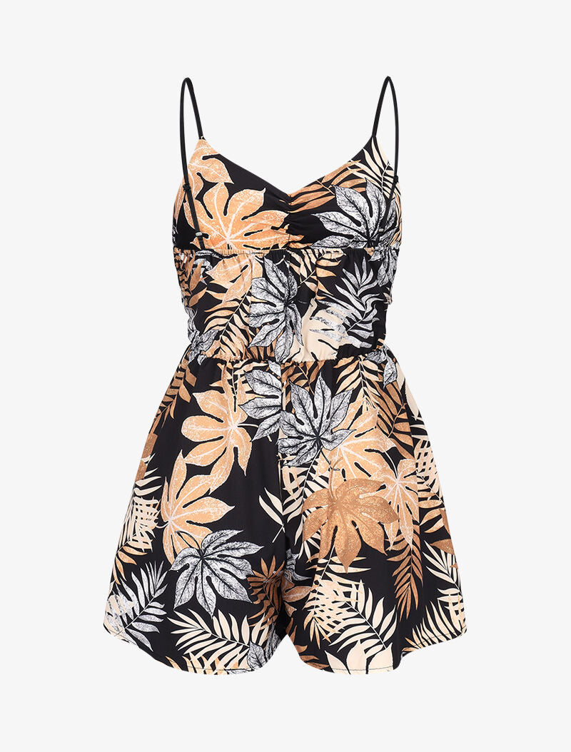 Combishort fluide à imprimés - noir - 2