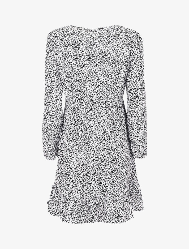 Robe patineuse à imprimé trèfles - blanc - 3