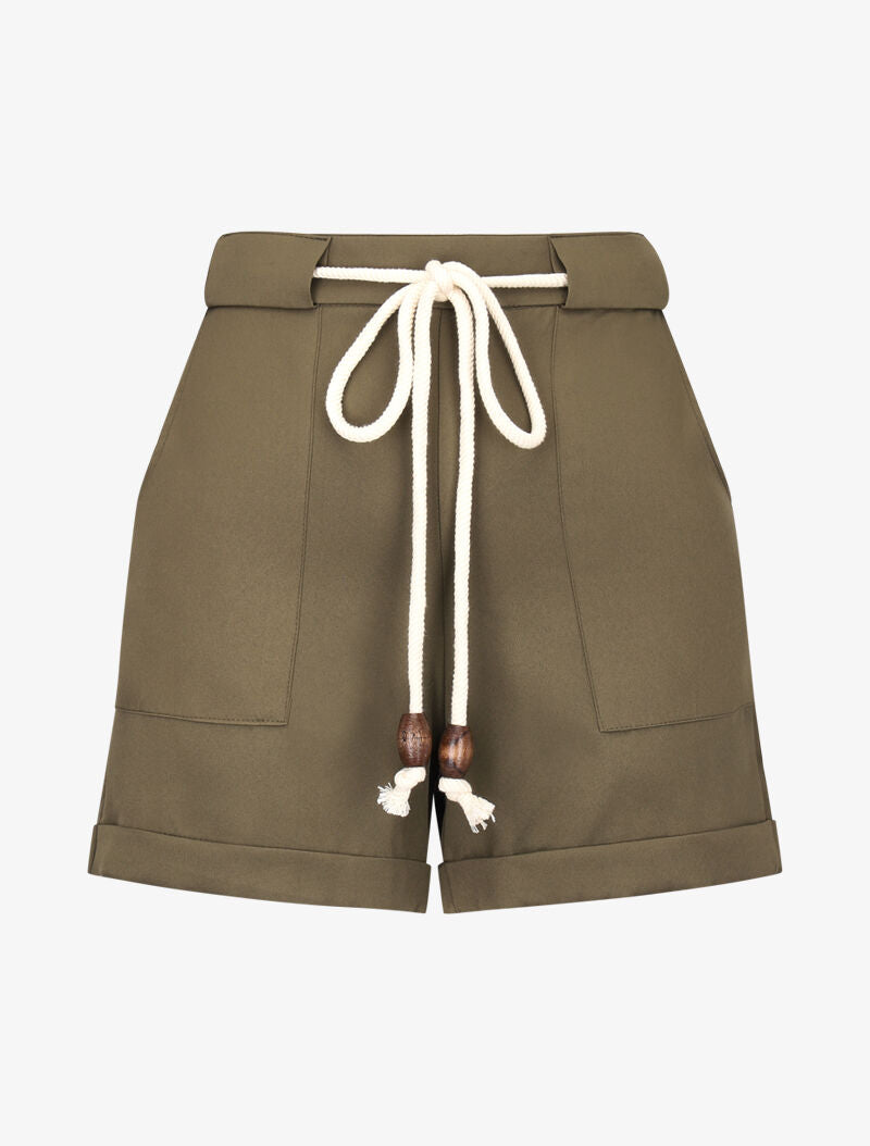 Short à grandes poches plaquées - kaki - 3